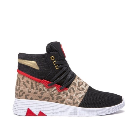 Supra Jagati Mens High Tops Shoes Leopard/Black UK 84RCG